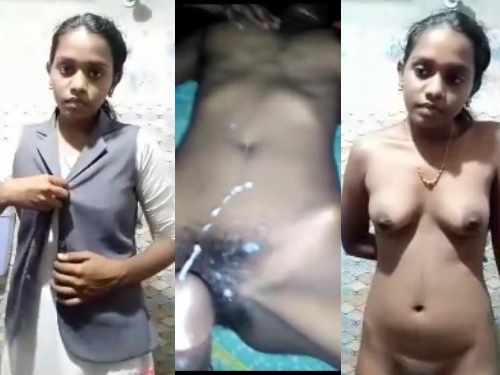 Desi Tamil Girl Bathroom Nude and Fucking Porn Video