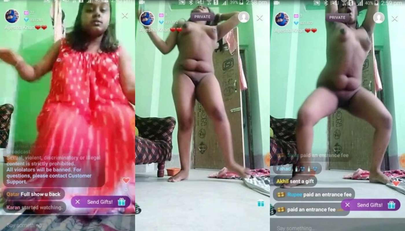 Ayesha Khan Full Nude Chamet Show With face