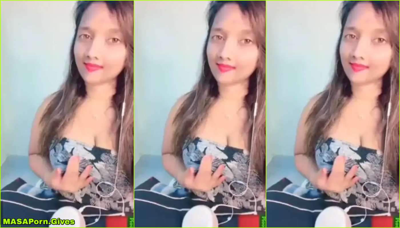 Indian babe stripping slow teasing with her tits and tongue flashing her pussy and bare ass