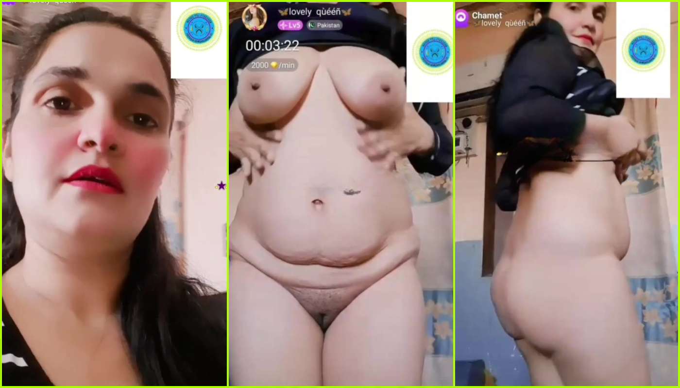 lovely queen Mature Pakistani Bhabi Showing Boobs Pussy Asshole on Chamet Live with FACE