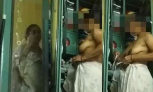 Full nude dressing solo video of Tamil mami