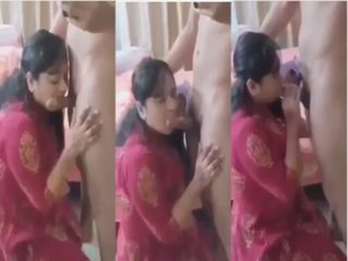 Horny Indian Wife Blowjob