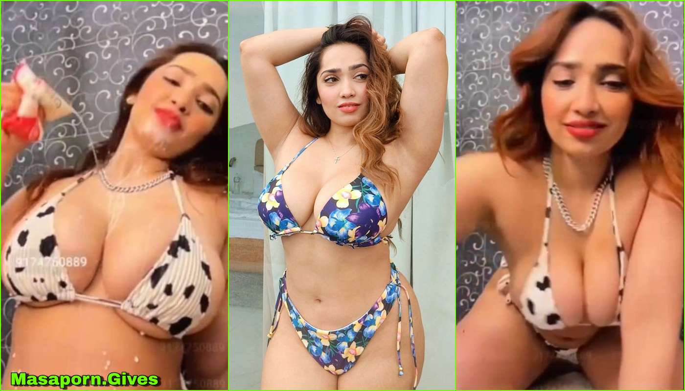 Aditi Mistry Nude Animal Bikini Milk Bath and Banana Blowjob Sexy Live