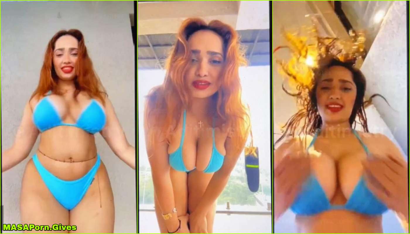 Aditi Mistry Nude live in Pool Part 4 Blue Bikini