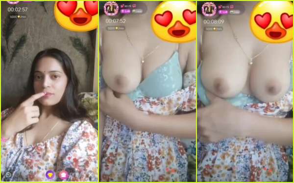 Gorgeous Soni(So Ni) Coyly Shows Boobs on Chamet Live
